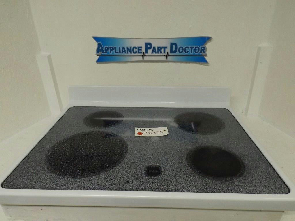 WHIRLPOOL STOVE 8522585 MAIN, TOP (WHITE) USED