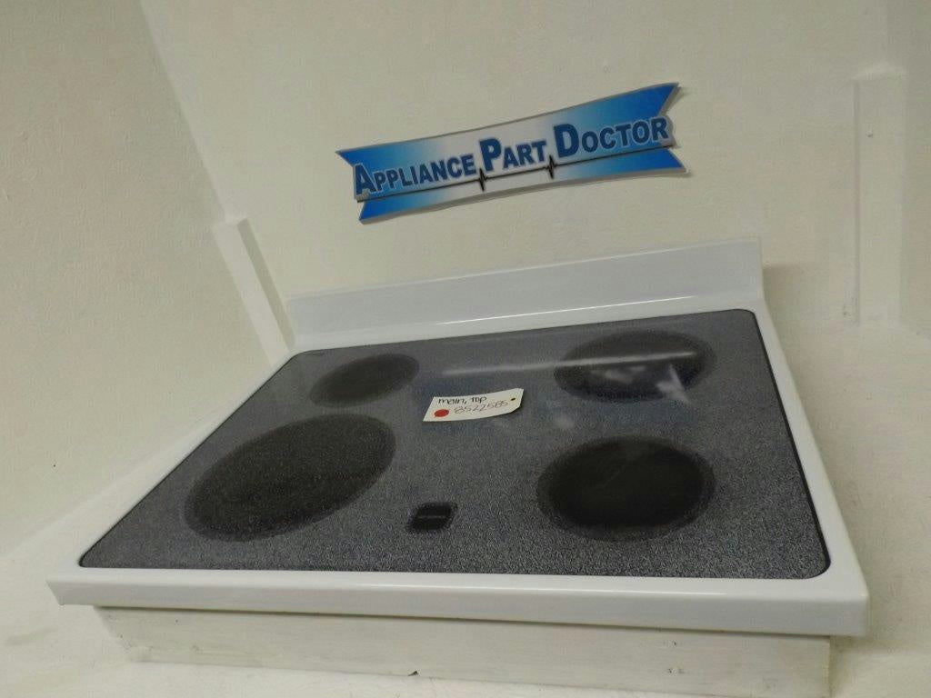 WHIRLPOOL STOVE 8522585 MAIN, TOP (WHITE) USED