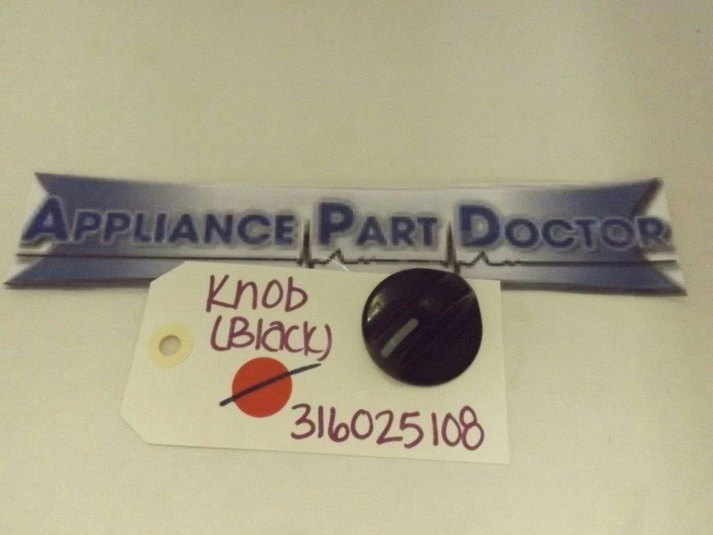 FRIGIDAIRE STOVE 316025108 KNOB (BLACK) USED