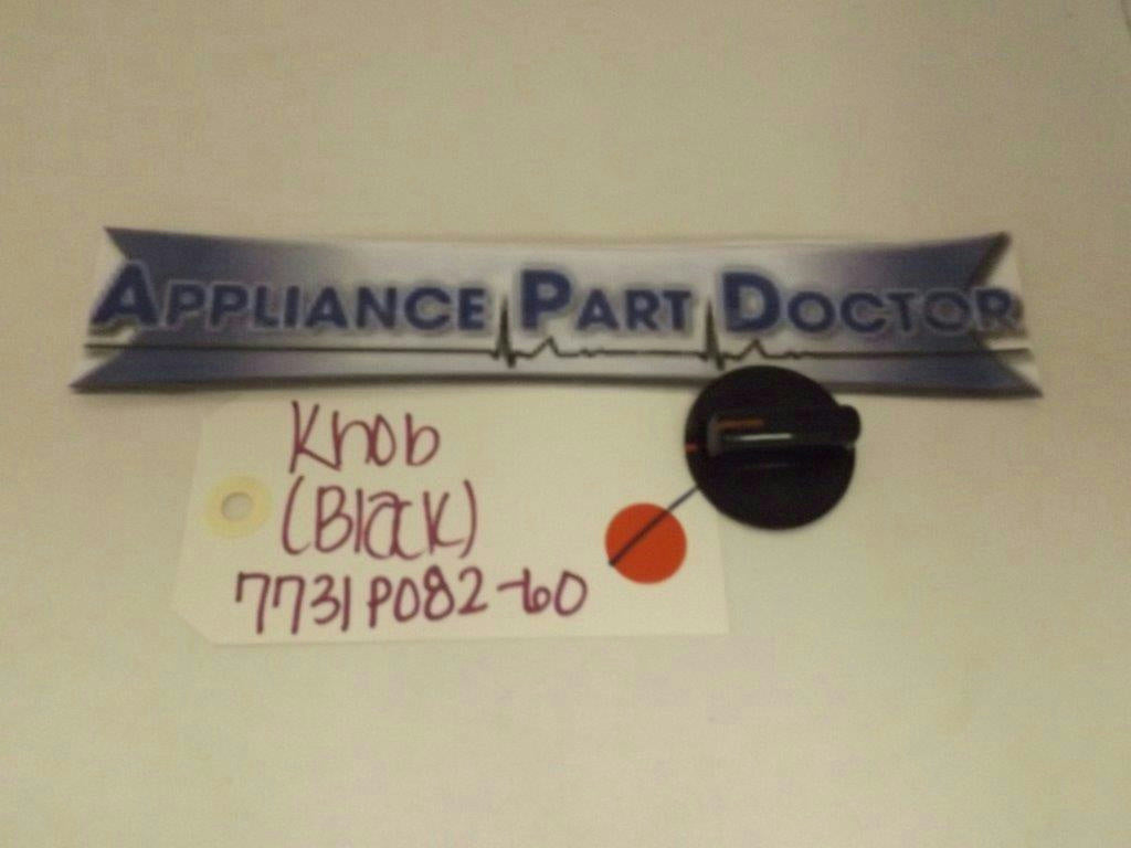 WHIRLPOOL STOVE 7731P082-60 KNOB (BLACK) USED