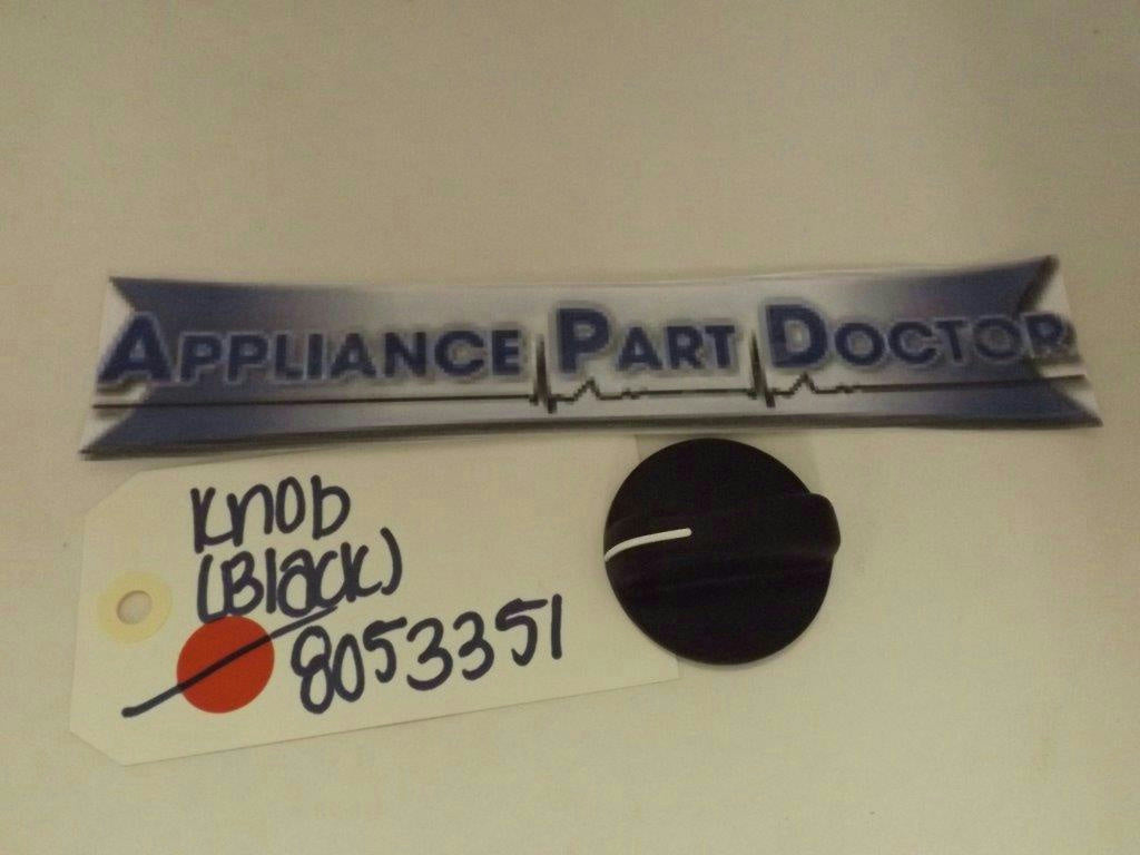 WHIRLPOOL STOVE 8053351 KNOB (BLACK) USED