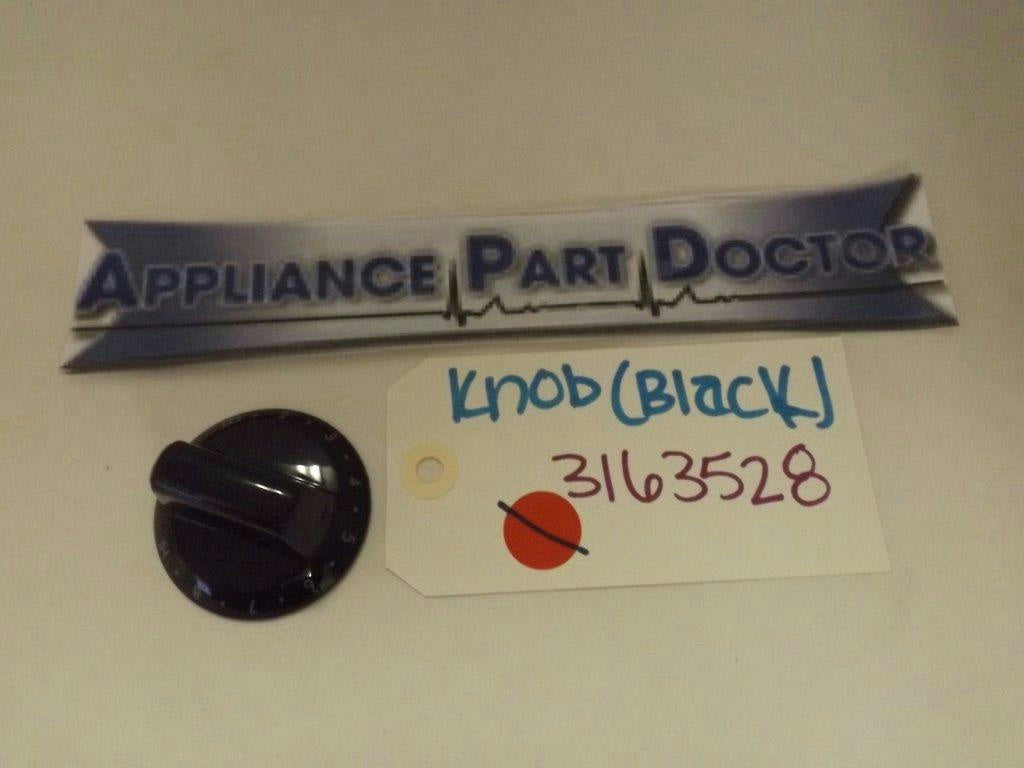 KENMORE STOVE 3163528 KNOB (BLACK) USED