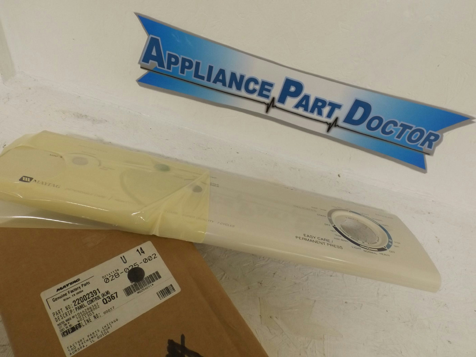 MAYTAG WHIRLPOOL WASHER 22002391 CONTROL PANEL (ALM) NEW
