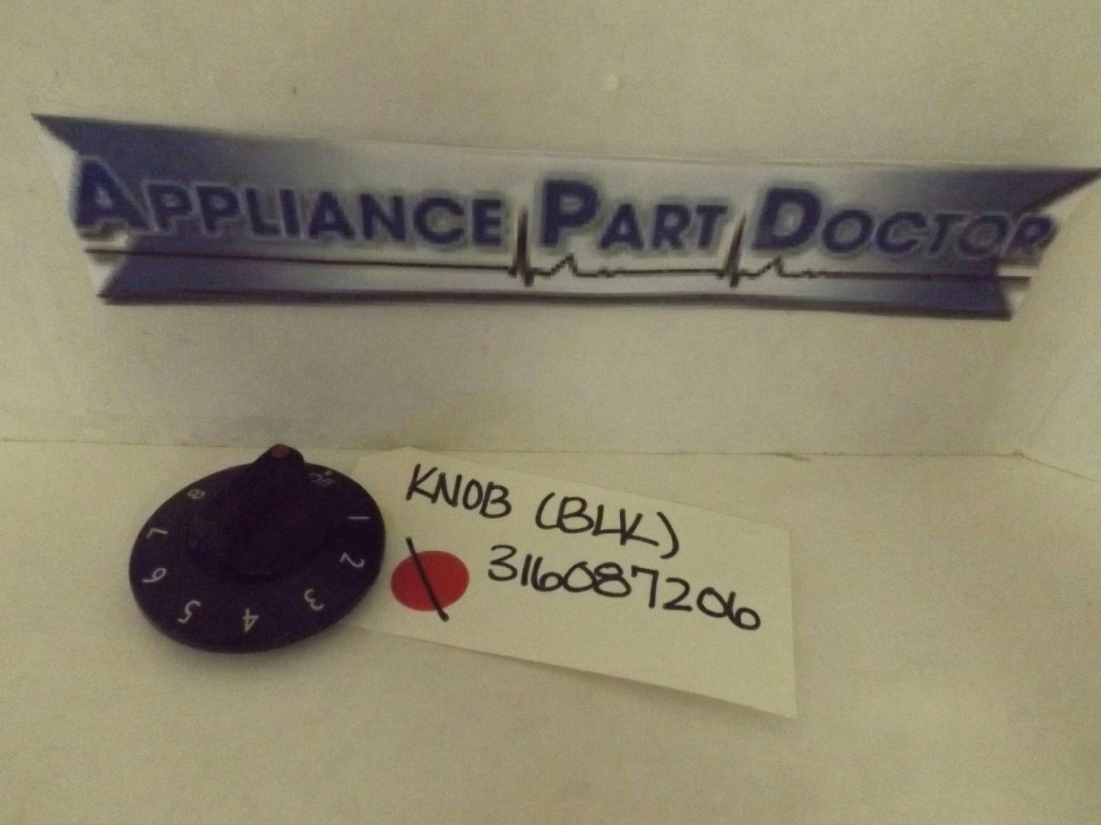 FRIGIDAIRE STOVE 316087206 KNOB (BLK) USED