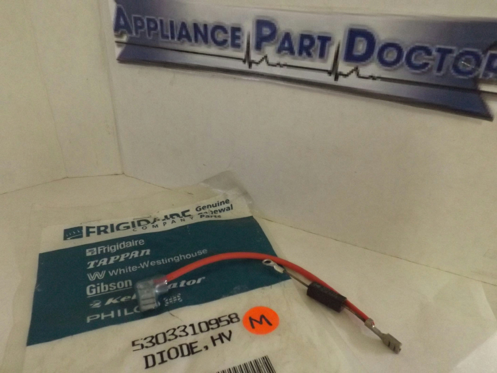 FRIGIDAIRE TAPPAN MICROWAVE 5303310958 HV DIODE NEW