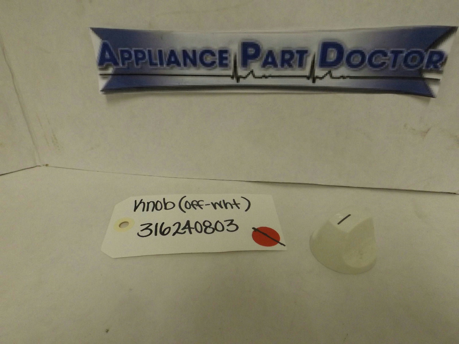 KENMORE FRIGIDAIRE STOVE 316240803 KNOB (OFF-WHT) USED