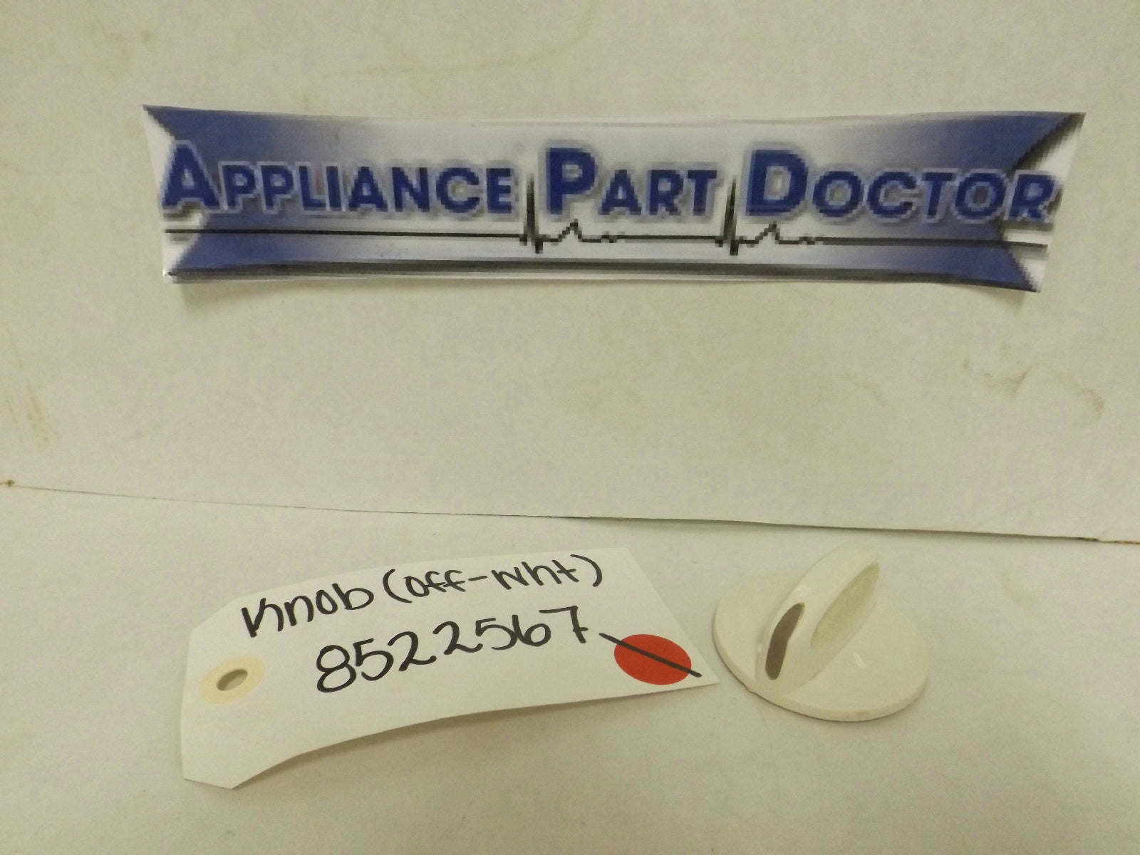 MAYTAG WHIRLPOOL STOVE 8522567 KNOB (OFF-WHT) USED