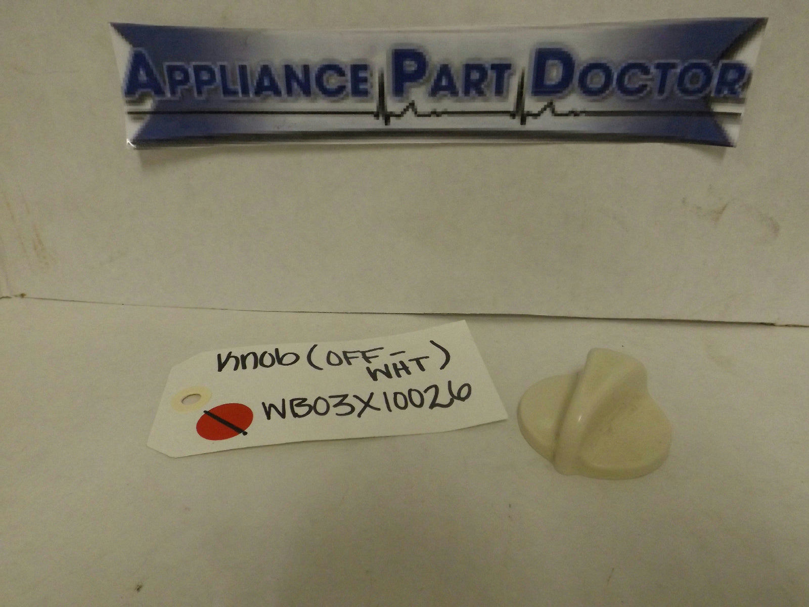 GENERAL ELECTRIC STOVE WB03X10026 KNOB (OFF-WHT) USED
