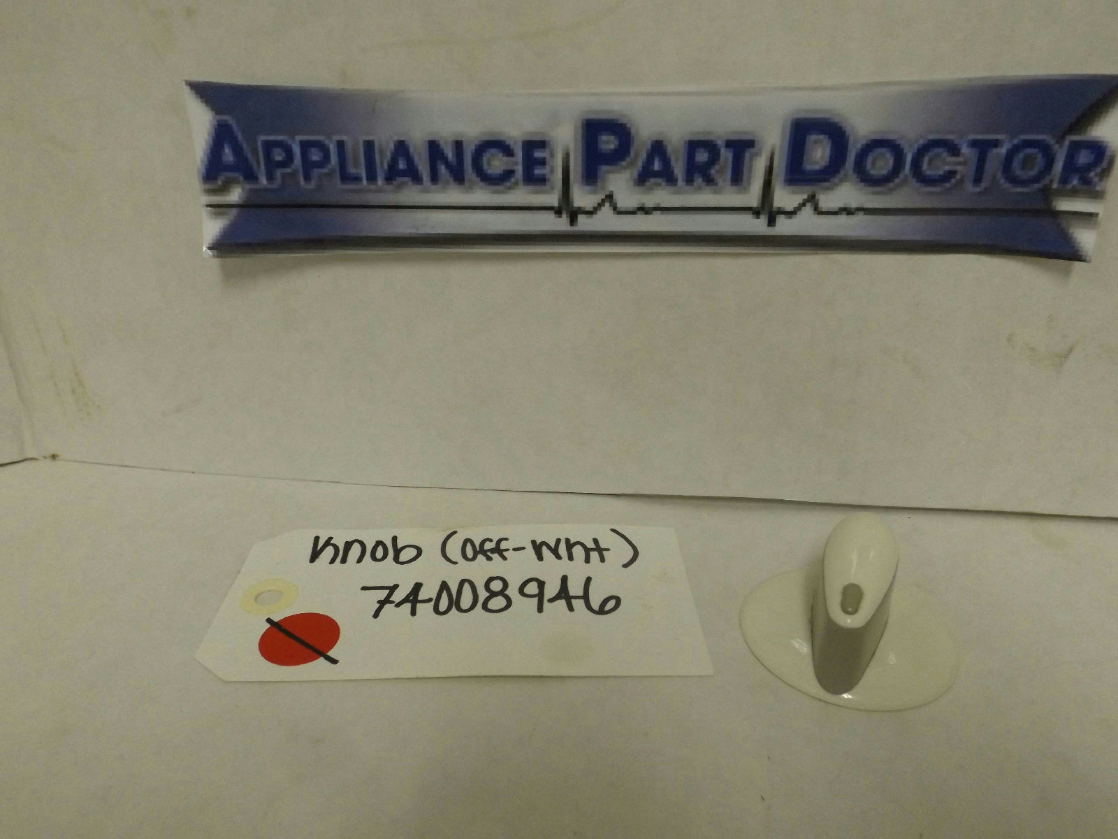 MAYTAG WHIRLPOOL STOVE 74008946 KNOB (OFF-WHT) USED