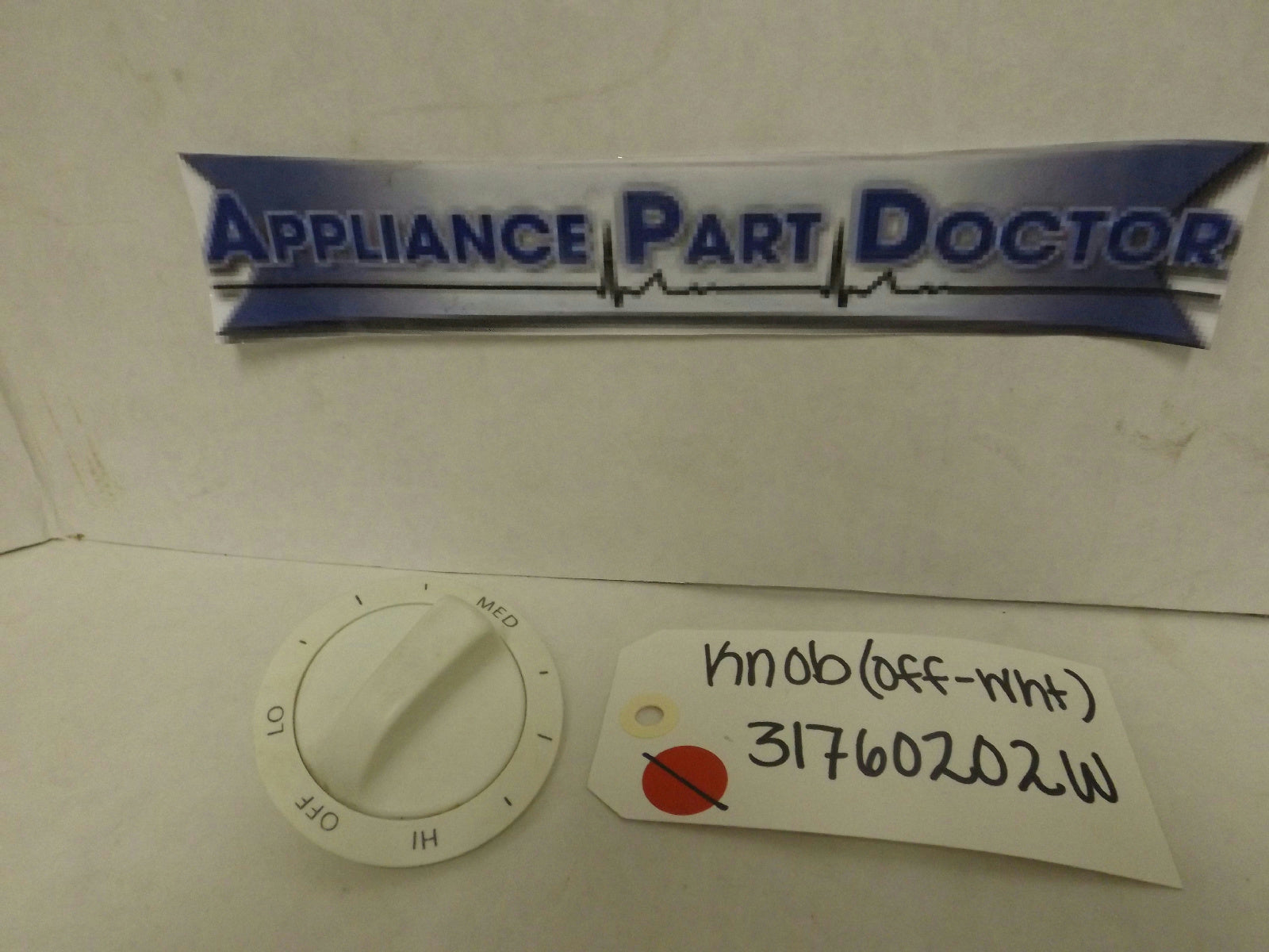 MAYTAG WHIRLPOOL STOVE 31760202W KNOB (OFF-WHT) USED