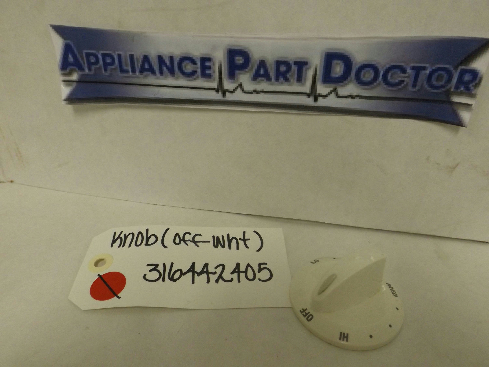 KENMORE FRIGIDAIRE STOVE 316442405 KNOB (OFF-WHT) USED
