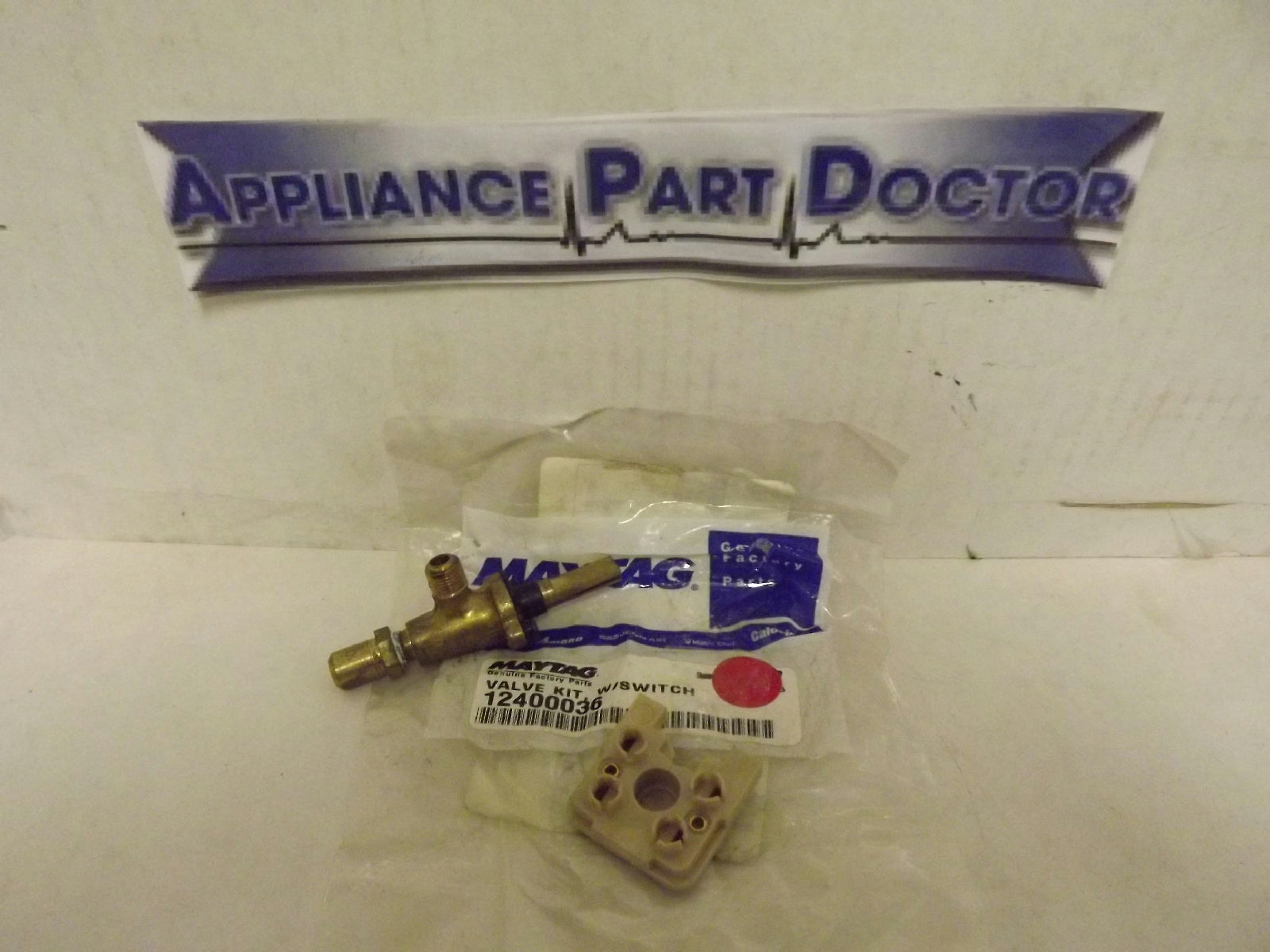 MAYTAG WHIRLPOOL STOVE 12400036 VALVE KIT, W/ SWITCH NEW