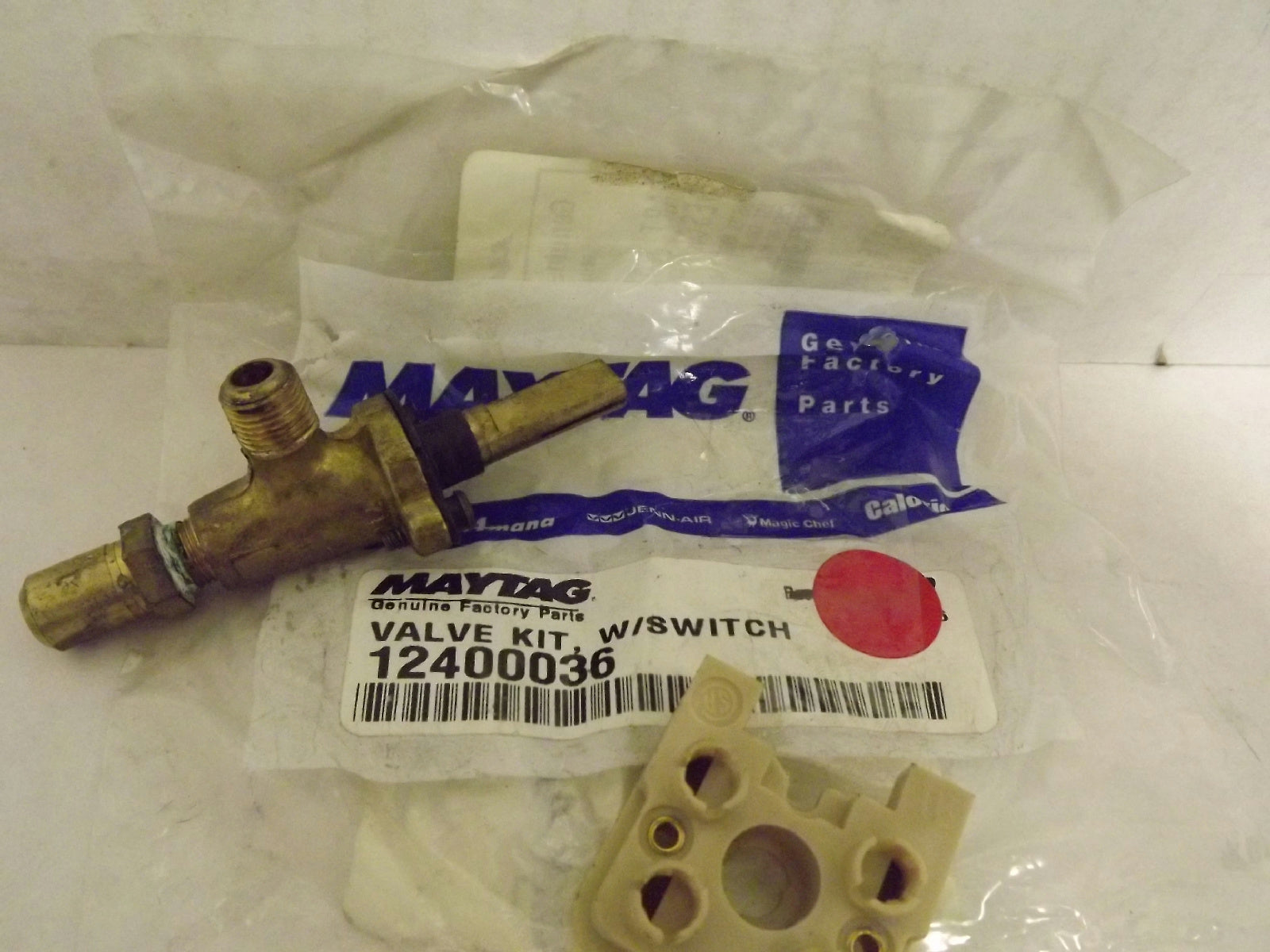 MAYTAG WHIRLPOOL STOVE 12400036 VALVE KIT, W/ SWITCH NEW
