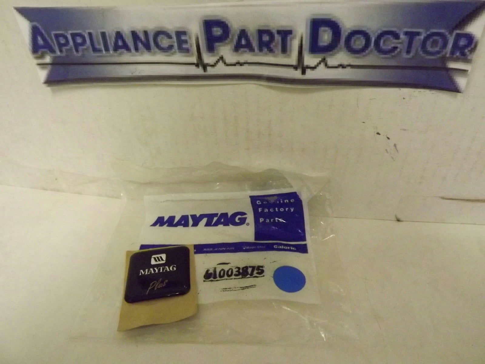 MAYTAG WHIRLPOOL REFRIGERATOR 61003875 NAMEPLATE (BLK) NEW