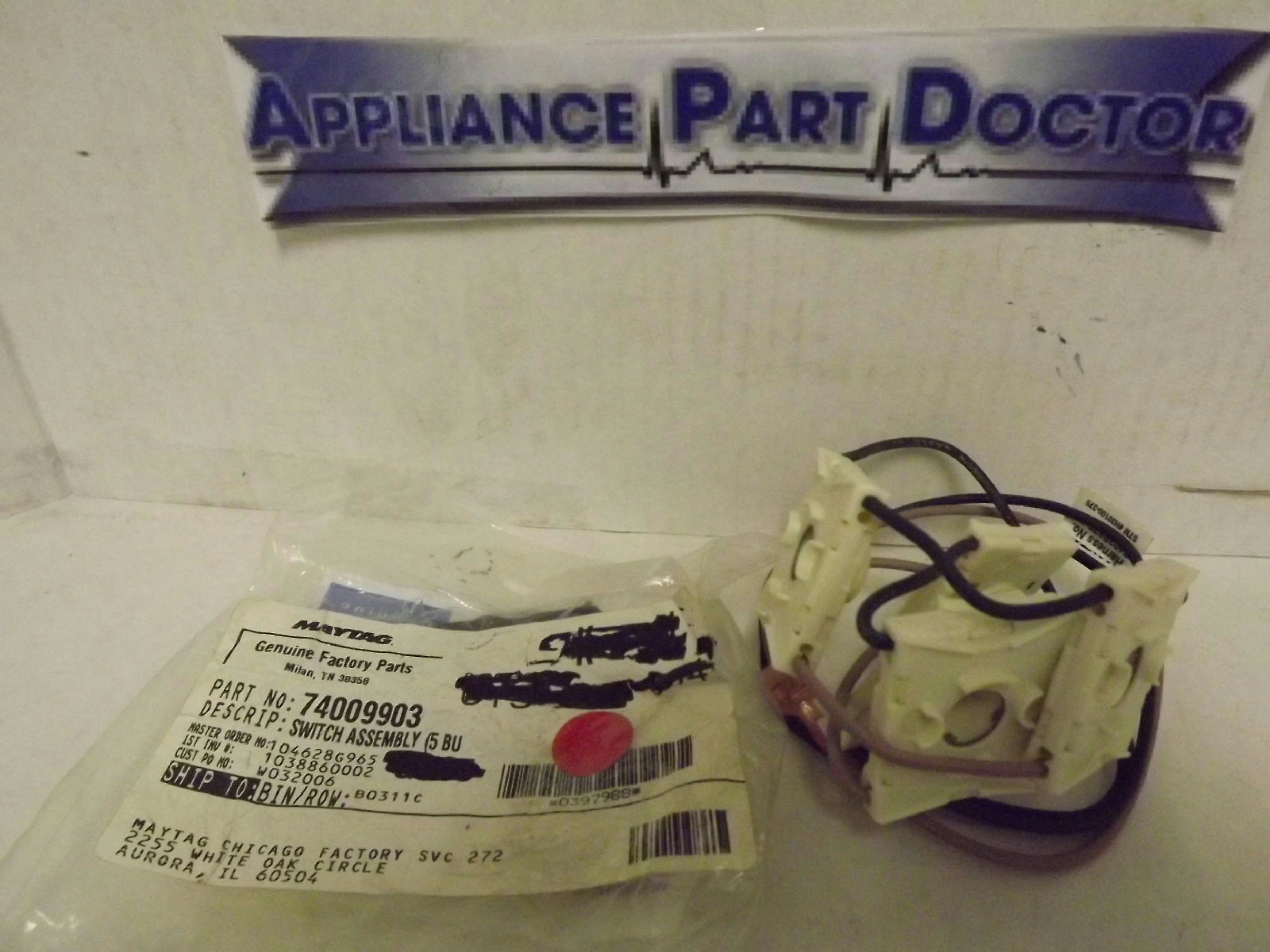 MAYTAG WHIRLPOOL STOVE 74009903 WIRE HARNESS SWITCH NEW