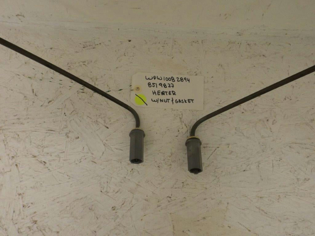 WHIRLPOOL ROPER DISHWASHER  W10082894  8519827  HEATER W/NUT&  USED