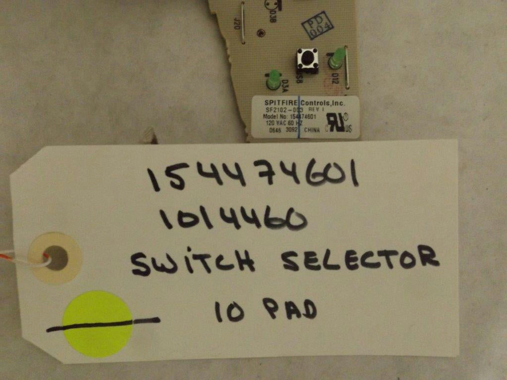 FRIGIDAIRE DISHWASHER 154474601 1014460 SWITCH SELECTOR, 10 PAD USED