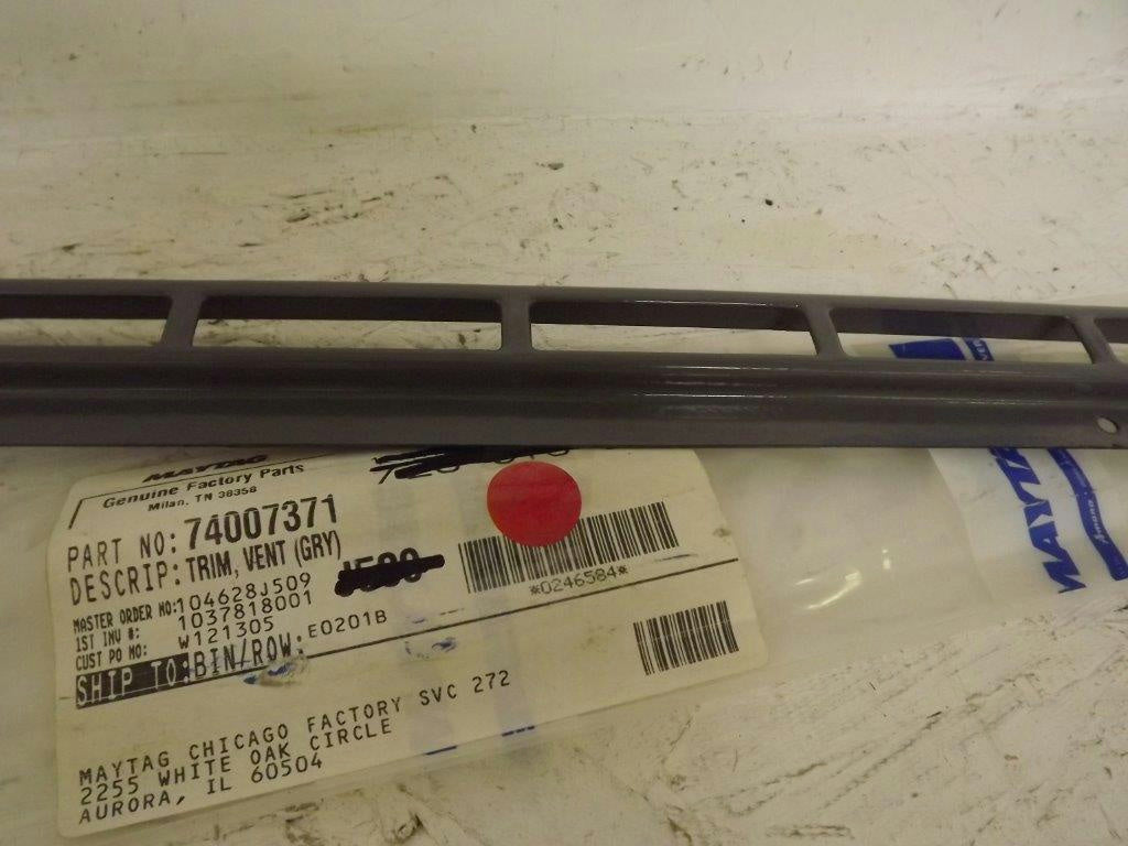 MAYTAG WHIRLPOOL STOVE 74007371 VENT TRIM (GRY) NEW