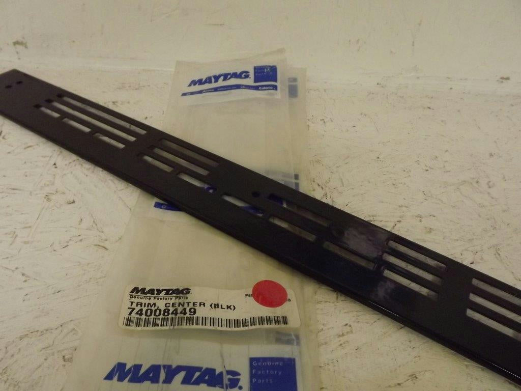 MAYTAG WHIRLPOOL STOVE 74008449 CENTER TRIM (BLK) NEW