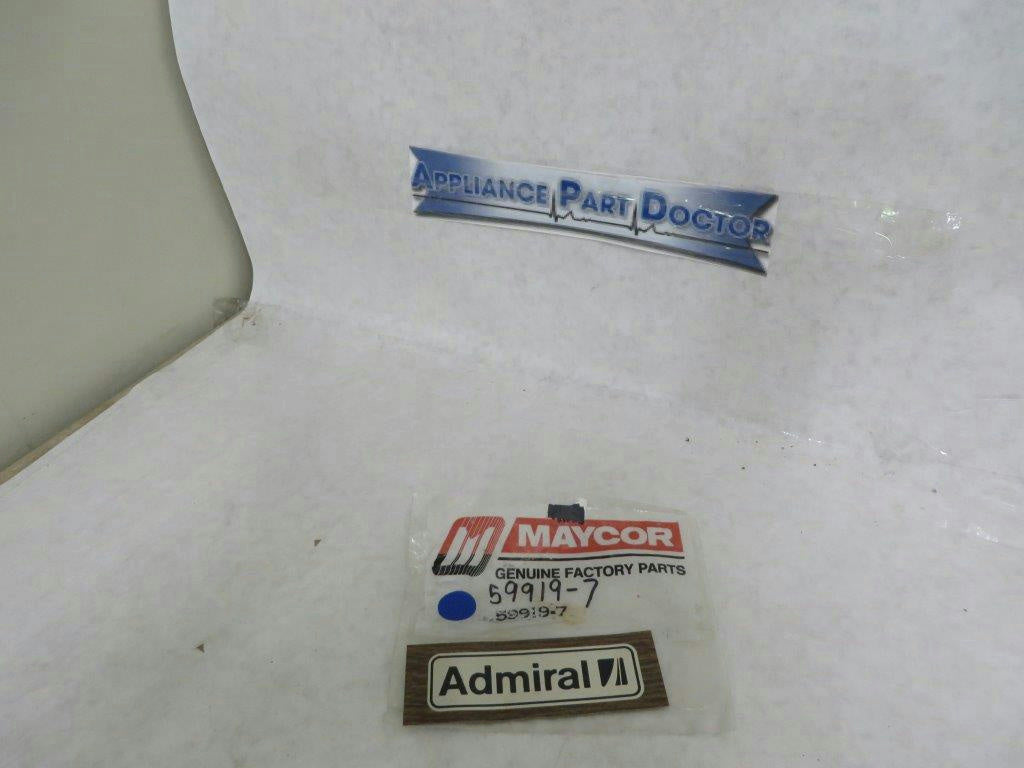 MAYTAG WHIRLPOOL REFRIGERATOR 59919-7 INSERT LOGO (WOOD) NEW