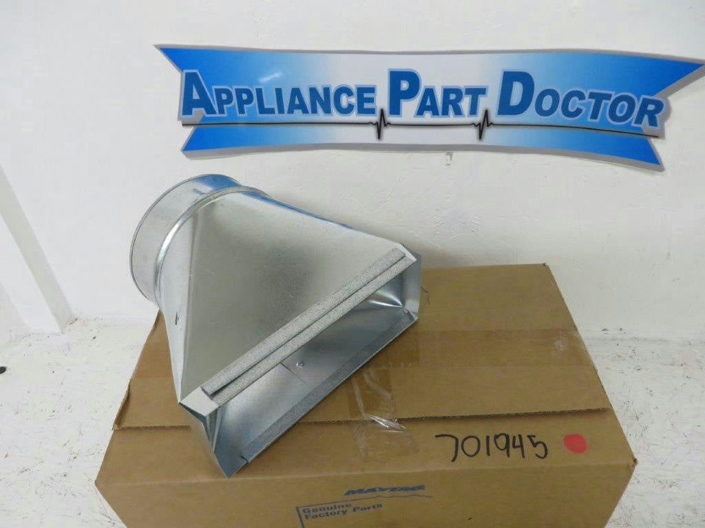 MAYTAG WHIRLPOOL STOVE 701945    6-3 1/4X10 T GALVANIZED REGISTER BOOT NEW