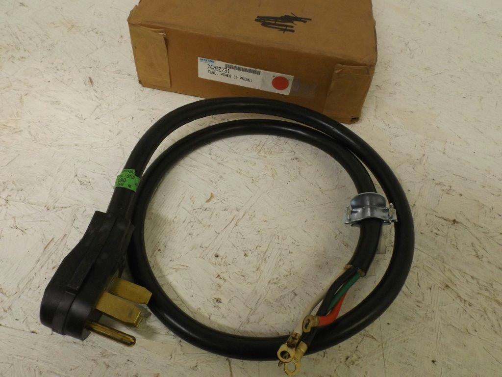 MAYTAG WHIRLPOOL STOVE 74002731 OVEN POWER CORD 4 CONDUCTOR NEW