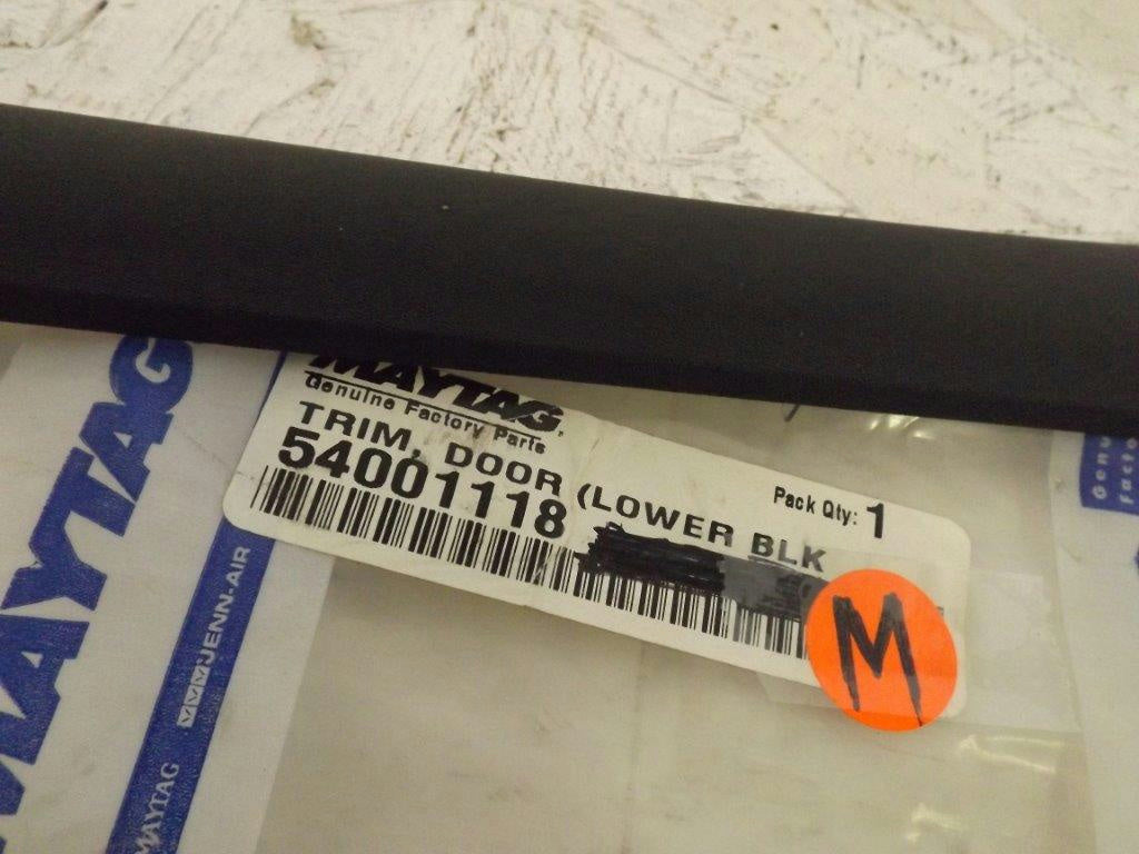 MAYTAG WHIRLPOOL MICROWAVE 54001118 DOOR TRIM LOWER (BLK) NEW