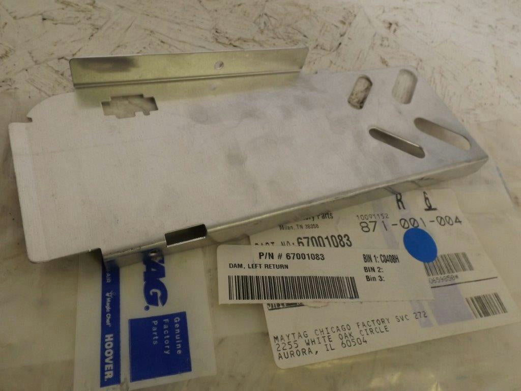 MAYTAG WHIRLPOOL REFRIGERATOR 67001083 LEFT RETURN DAM NEW