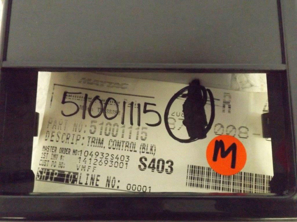 MAYTAG WHIRLPOOL MICROWAVE 51001115 CONTROL TRIM (BLK) NEW