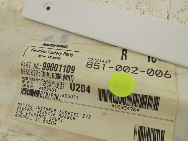 MAYTAG WHIRLPOOL DISHWASHER 99001109 DOOR TRIM (WHT) NEW