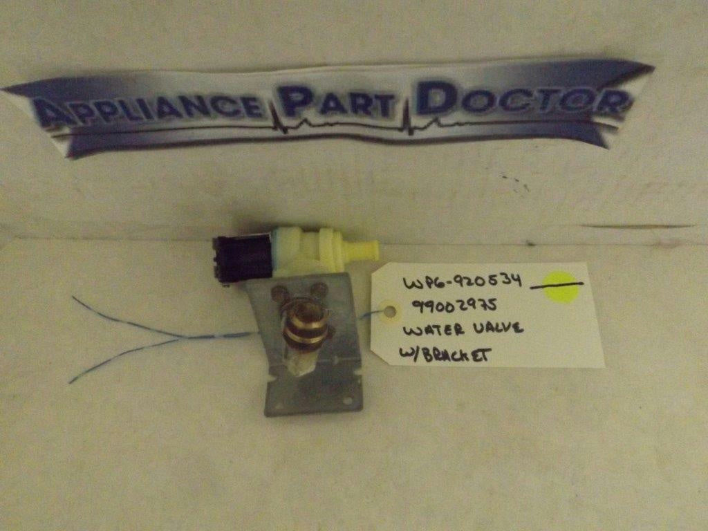 MAYTAG JENN-AIR DISHWASHER WP6-920534 99002975 WATER VALVE W/BRACKET USED