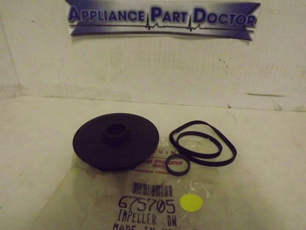 KITCHEN AID WHIRLPOOL DISHWASHER 675705 IMPELLER & SEAL KIT NEW
