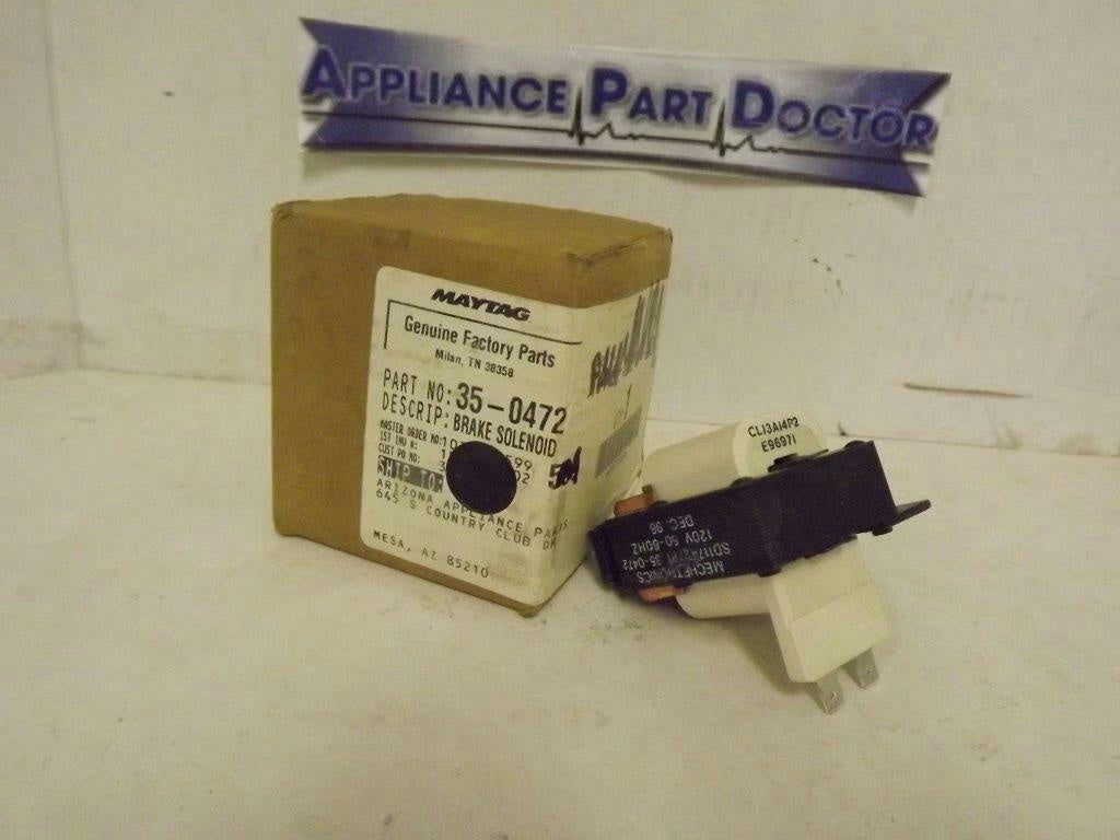 MAYTAG WHIRLPOOL WASHER 35-0472 BRAKE SOLENOID NEW