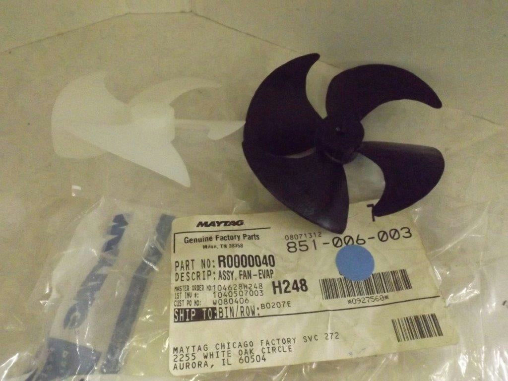 MAYTAG WHIRLPOOL REFRIGERATOR R0000040 FAN BLADE NEW