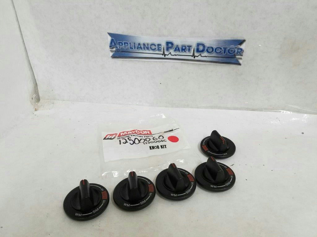 MAYTAG WHIRLPOOL STOVE 12500060 KNOB KIT (BLK) NEW