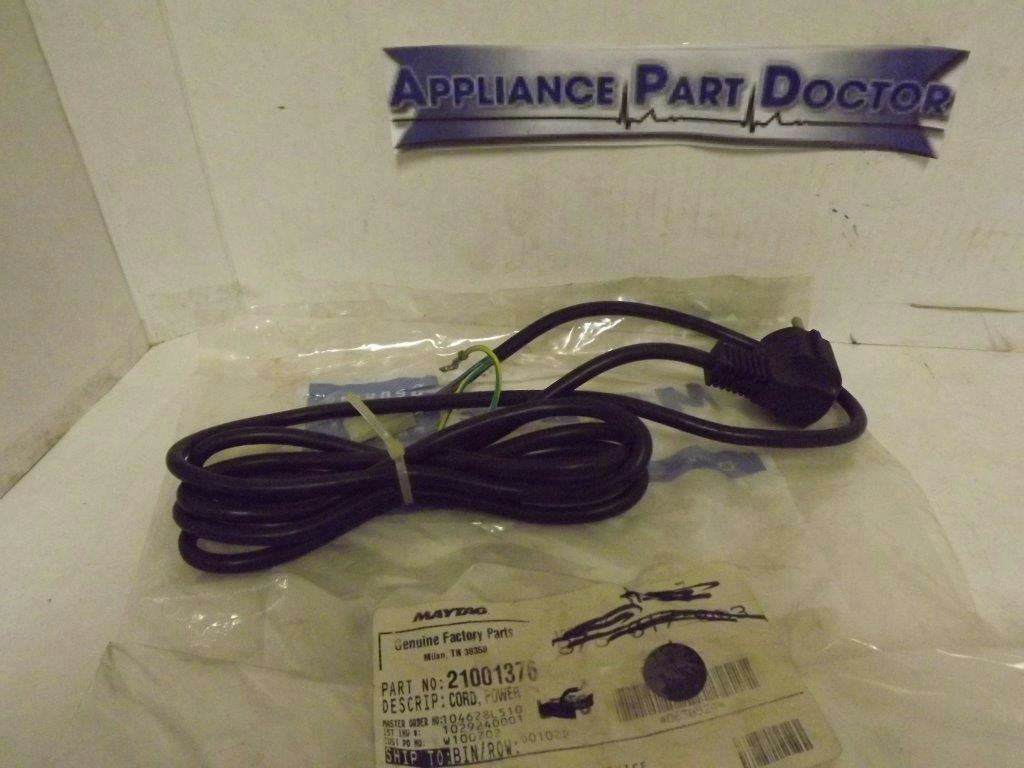 MAYTAG WHIRLPOOL WASHER 21001376 POWER CORD NEW