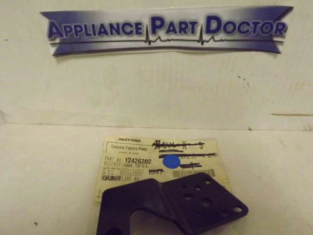 MAYTAG WHIRLPOOL REFRIGERATOR 12426202 TOP HINGE (BLK) NEW