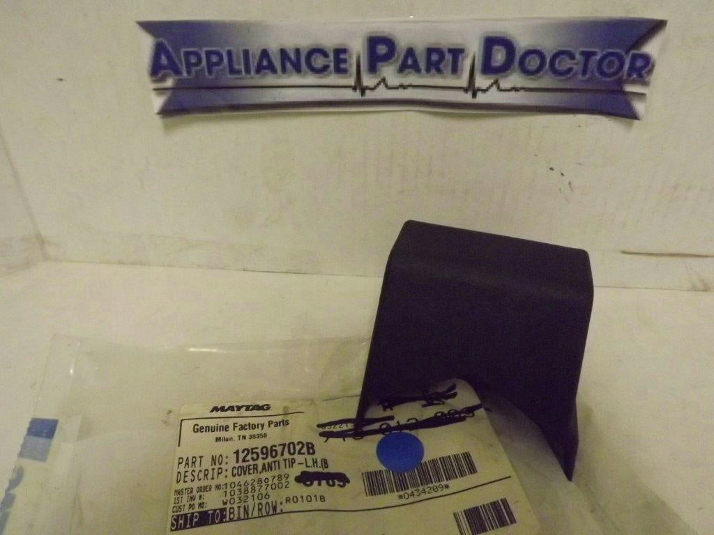 MAYTAG WHIRLPOOL REFRIGERATOR 12596702B COVER, ANTI-TIP (BLK-RT) NEW