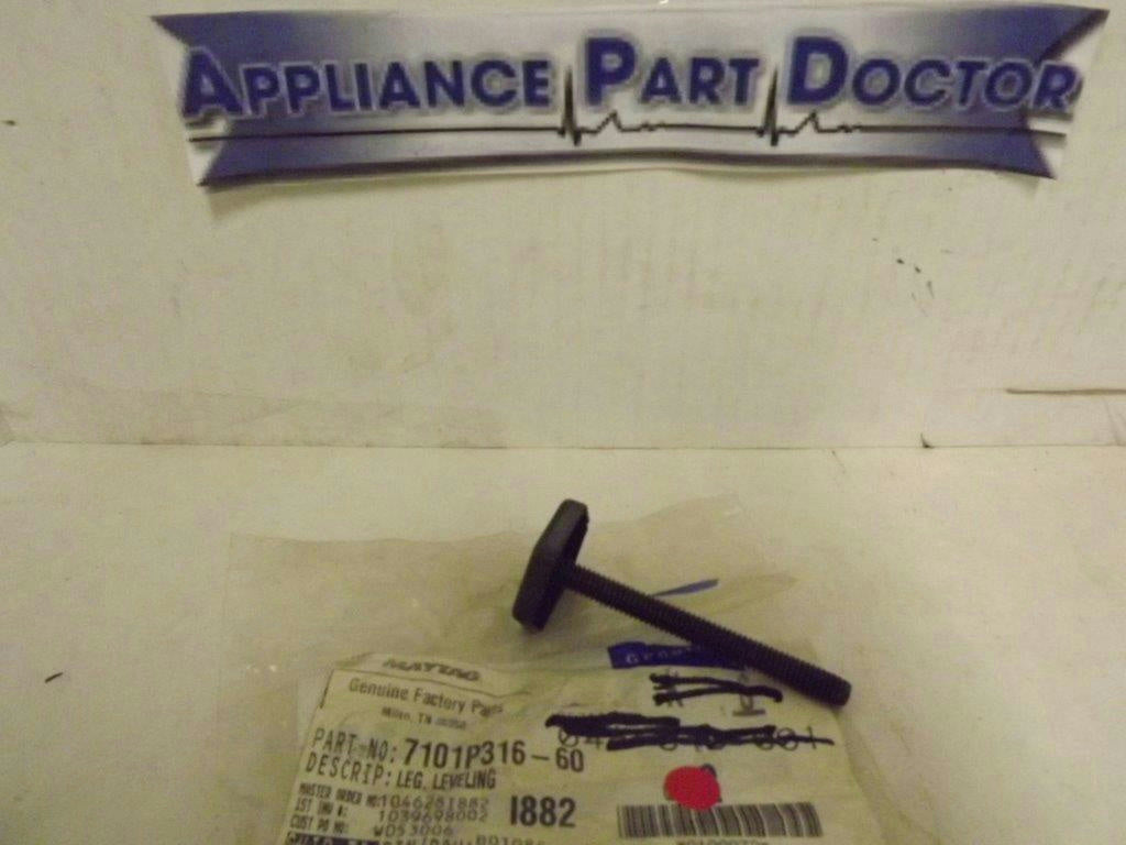 MAYTAG WHIRLPOOL STOVE 7101P316-60 LEVELING LEG NEW