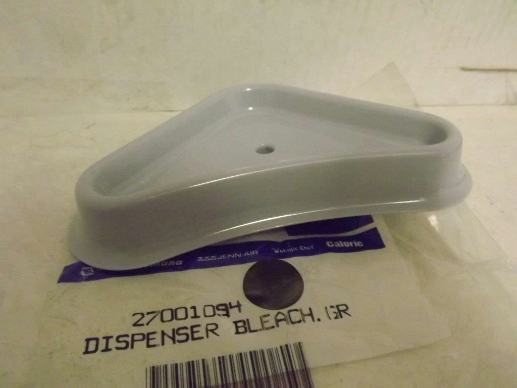 MAYTAG WHIRLPOOL WASHER 27001094 BLEACH DISPENSER (GREY) NEW