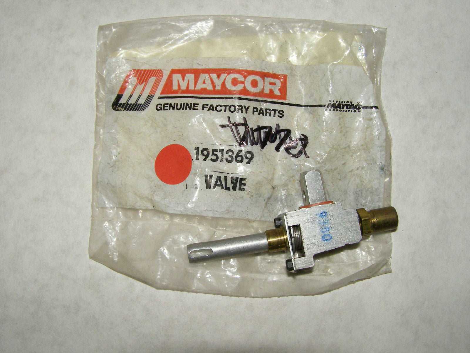 MAYTAG WHIRLPOOL STOVE 1951369 BURNER VALVE NEW
