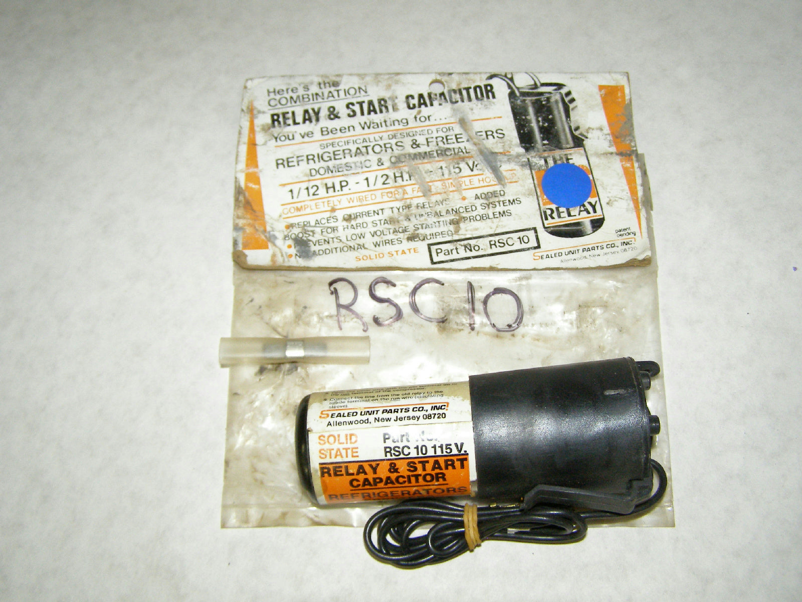 MAYTAG WHIRLPOOL REFRIGERATOR NOT OEM RSC10 RELAY AND START COPACITOR NEW