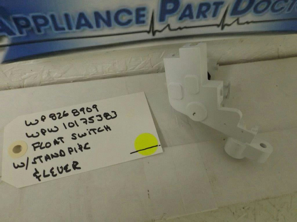 WHIRLPOOL DISHWASHER WP8268909 WPW10175383 FLOAT SWITCH W/STANDPIPE & LEVER USED
