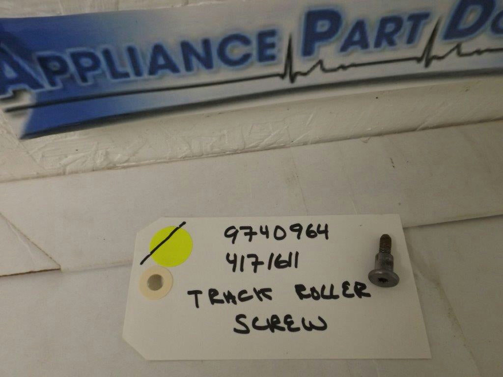KITCHEN AID WHIRLPOOL DISHWASHER 9740964 4171611 TRACK ROLLER SCREW USED