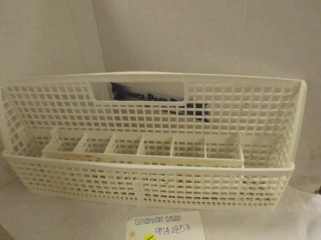 MAYTAG WHIRLPOOL DISHWASHER 9742853 SILVERWARE BASKET USED