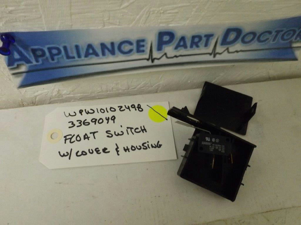KENMORE DISHWASHER  W10102498  3369049 FLOAT SWITCH W/COVER & HOUSING USED