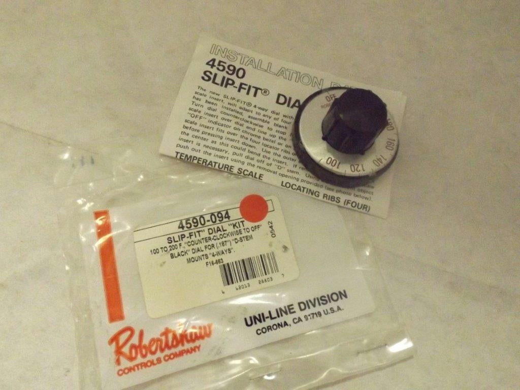 ROBERTSHAW NON-OEM STOVE 4590-094 SLIP FIT DIAL KIT NEW