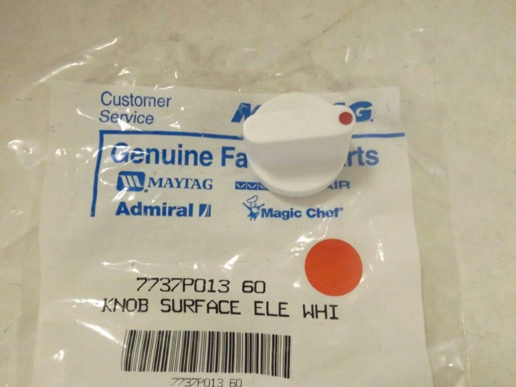 MAYTAG WHIRLPOOL STOVE 7737P013-60 SURFACE KNOB (WHT) NEW