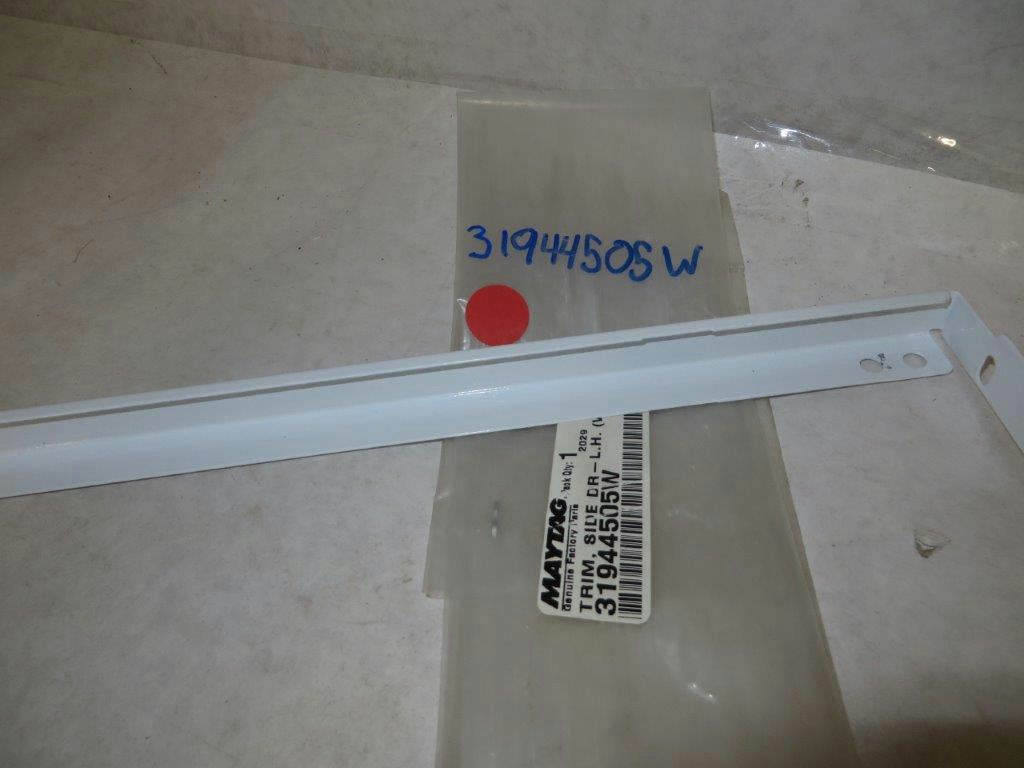 MAYTAG WHIRLPOOL STOVE 31944505W SIDE DOOR TRIM (WHT) NEW