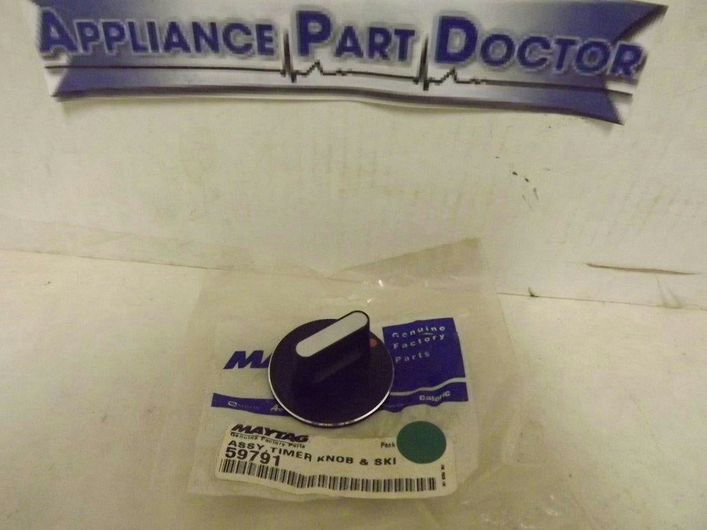 MAYTAG SPEEDQUEEN DRYER 59791 TIMER KNOB & SKIRT ASSY NEW